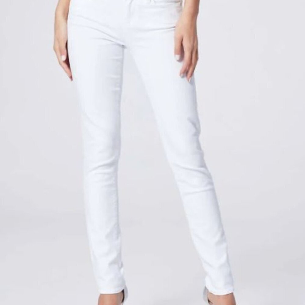 PAIGE Crisp White Skyline Ankle Peg Jeans - Size 30 - Picture 2 of 6
